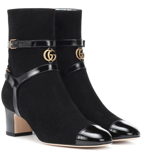 gucci black monogram boots|Gucci boots suede.